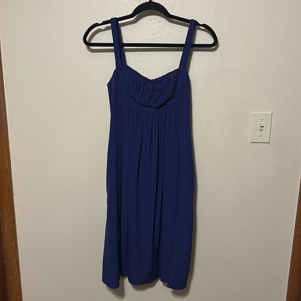 ASPESI SILK Navy MINI DRESS Size 42 Size Medium